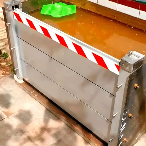 Barrera de agua de aluminio para proteger el garaje de riadas