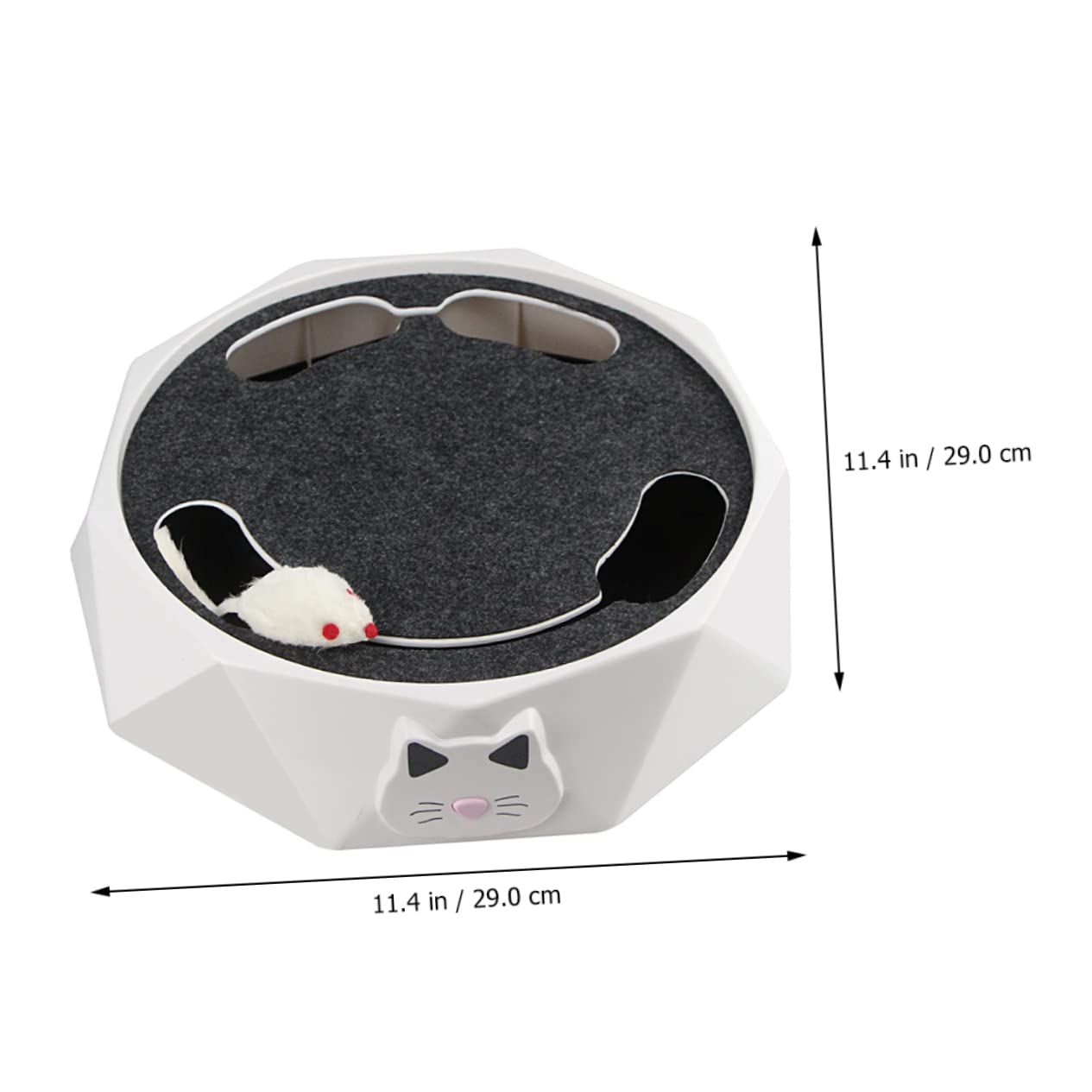 BESPORTBLE Gioco Interattivo per Gatti Topo Elettrico Burrowing Bianco
