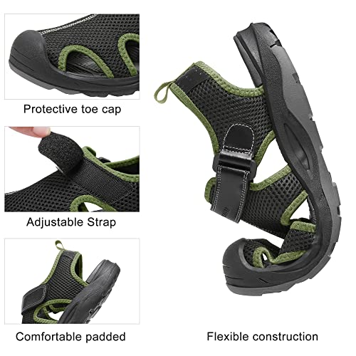 Image of CAMEL CROWN Men's Mesh Hiking Sandals Closed-Toe Beach Sandal for Athletic Outdoor Summer Waterproof