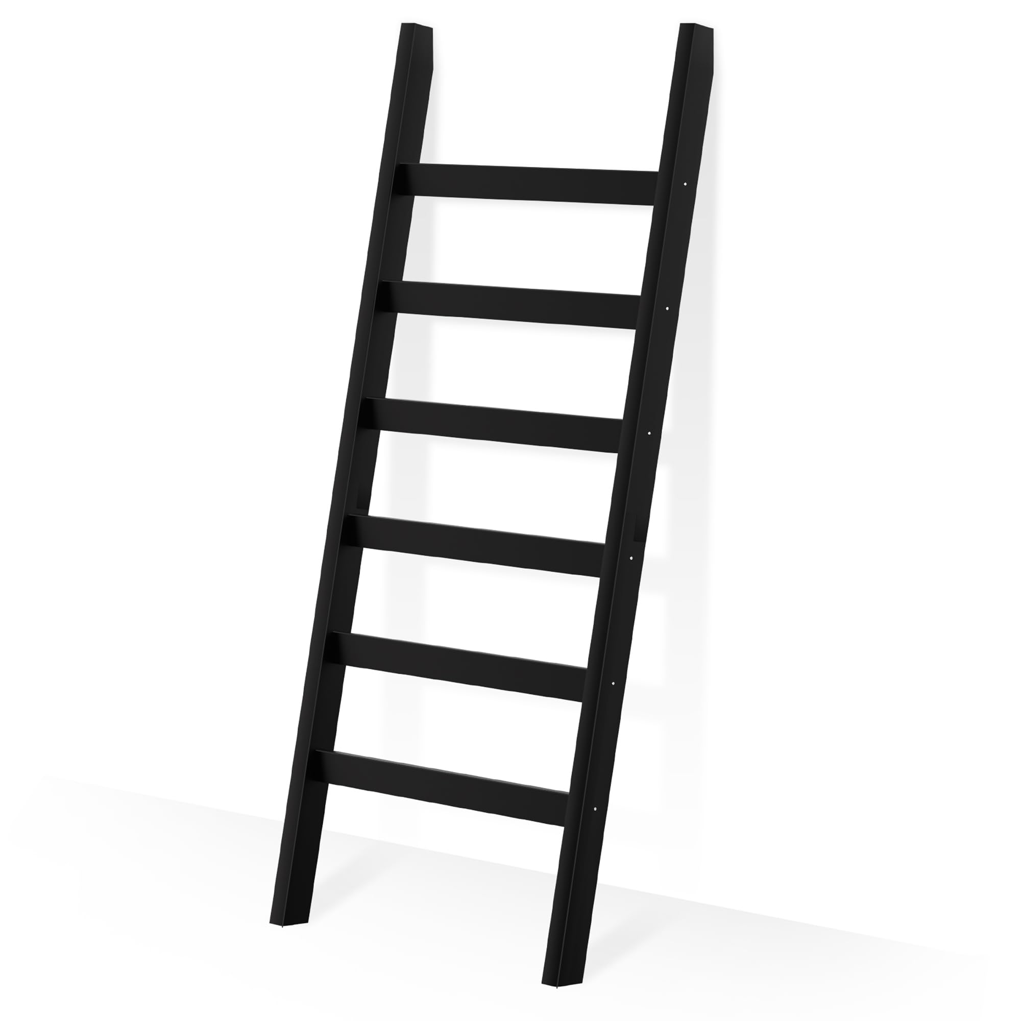 POXAKA Bamboo Blanket Ladder, 6 Tier blanket holder, 68.9 Inch Tall blanket rack, Ladder Shelf against the wall, Rustic Bamboo Quilt Rack Stand in