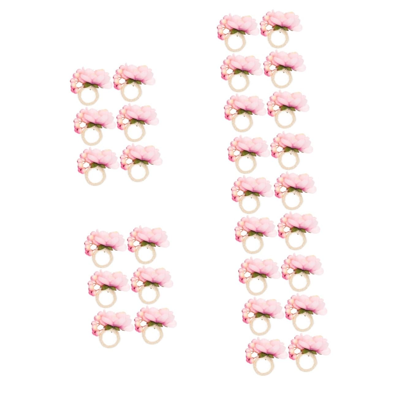 IMIKEYA 30stücke Künstliche Blumen Serviettenringe Elegante Tischdeko Für Hochzeiten Ostern Partys Und Mehr Stilvolle Napkin Decor Accessory Aus Hochwertigen Materialien