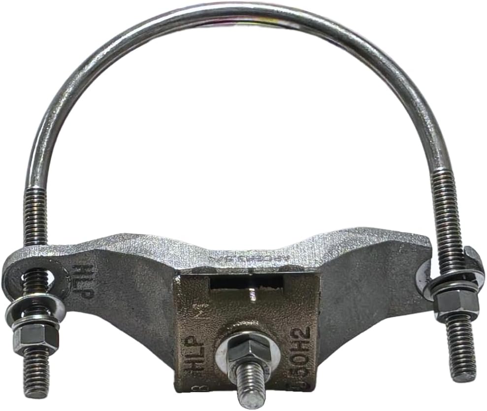 Bi-metal Stamped U-Bolt Pipe Clamp 1 3/4" x 4" Lightning Protection