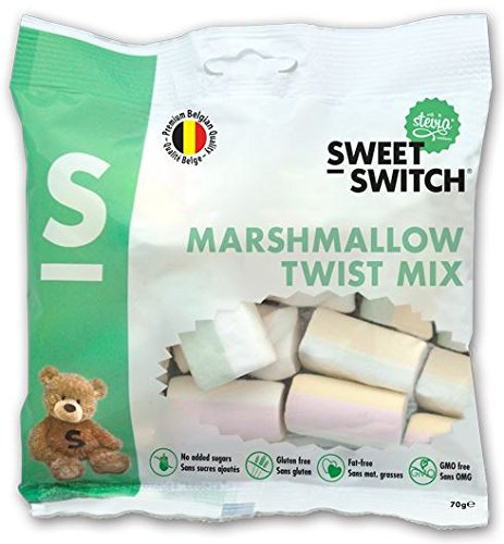 Sweet-Switch Sugar Free Marshmallow Twist Mix 70g (Pack of 4)