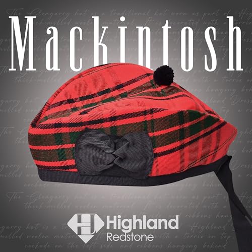 Image of Glengarry Cap-Traditional Scottish Hat, Acrylic Wool Tartan Glengarry hat, Kilts /Bagpipes Accessories