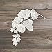 Sugar Blossom Cake Spray – Gumpaste Flowers for Cake Decorating – White Cherry Blossoms with Green Leaves – 1 Count by Chef Alan Tetreault