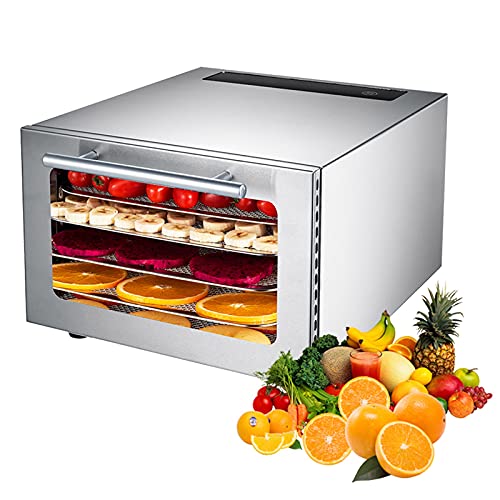 Dörrautomat Edelstahl 400 W Mit Temperatureinstellung Digital Von 20-90°C, 5 Fächern En Edelstahl, Dörrgerat Dörrautomat…