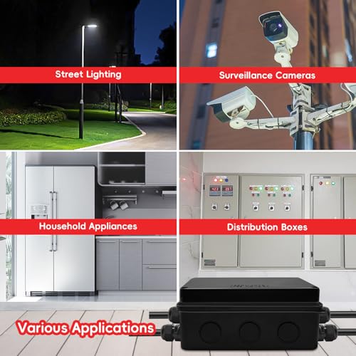 Xpieoyrm Verbindungsdose, IP65 Wasserdichter Aufputz-Abzweigkasten, Großer ABS-Elektrokasten Kabelanschluss im Freien, 150x110x70mm Elektrischer Außenverteilerdose,Externe Elektrische Stromkabelboxen