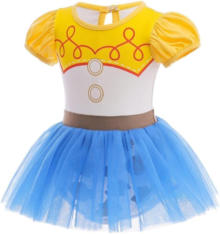 Dressy Daisy Infant Baby Girl Princess Dress Costume Romper Tulle Tutu Fancy Birthday Halloween Bodysuit Outfit with Headband