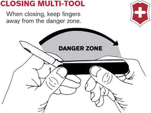 Miniatura 9 de Vcitorinox Swiss Army RangerGrip 58 Hunter Cuchillo de bolsillo multiherramienta negrorojo 5118in