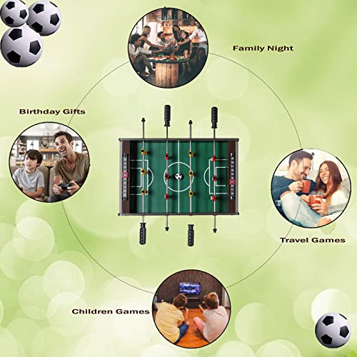 Shevshavan 18(Inch) Mini Foosball Table Table Top Wooden Hockey Game Tabletop Soccer/Foosball Game Small Foosball Table Football Table As Birthday Gift… #TOP4