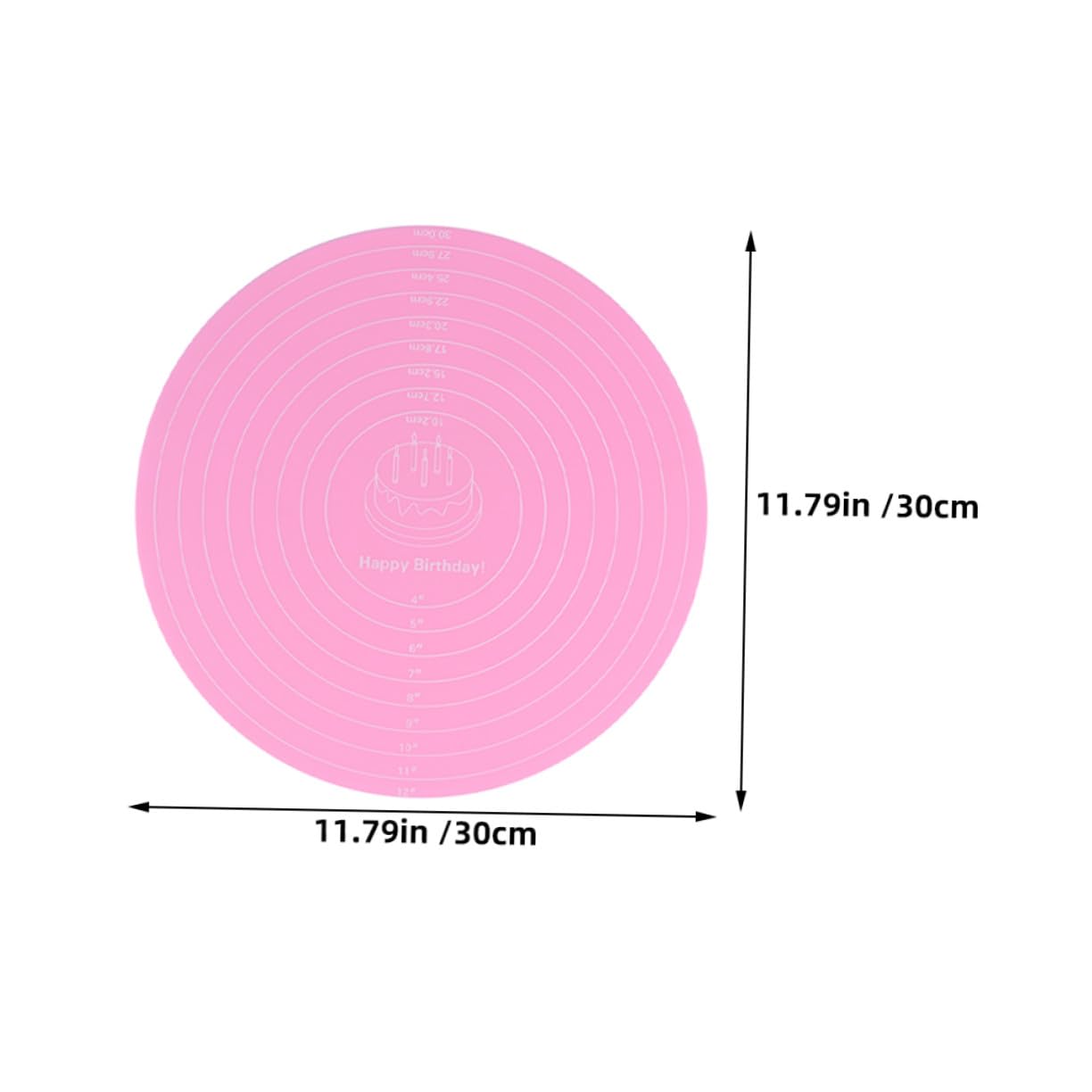 ABOOFAN 20 Pièces tapis de cuisson tapis de gâteau rond en silicone antiadhésif Mat à cuisson avec des mesures Gel de silice rose