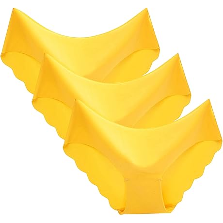 Cotton Women's Panties in Yellow: A Seamless, No-Show, Ultra-Soft Embrace
