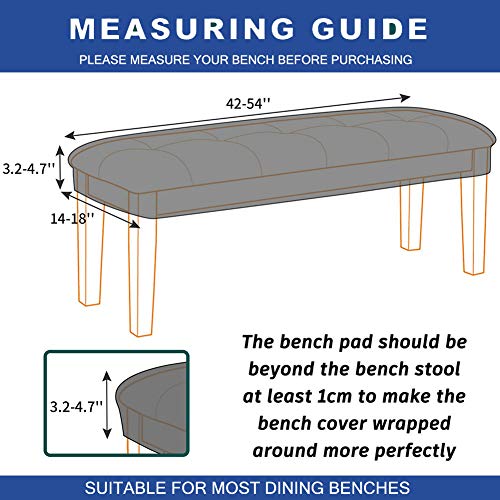 image for Comqualife Stretch Spandex Printed Dining Bench Cover - Anti-Dust Remo