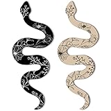 Gerrii Set of 2 Earthy Room Decor Wall Art Boho Witchy Wooden Snake Decor Natural Aesthetic Wall Hanging Boho Art for Apartment Bedroom Living Room(Crawl)