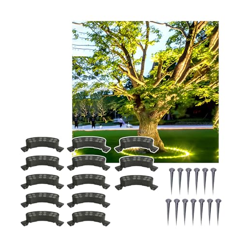 Anillo de luces LED impermeable con 4 cabezas para una iluminación verde potente