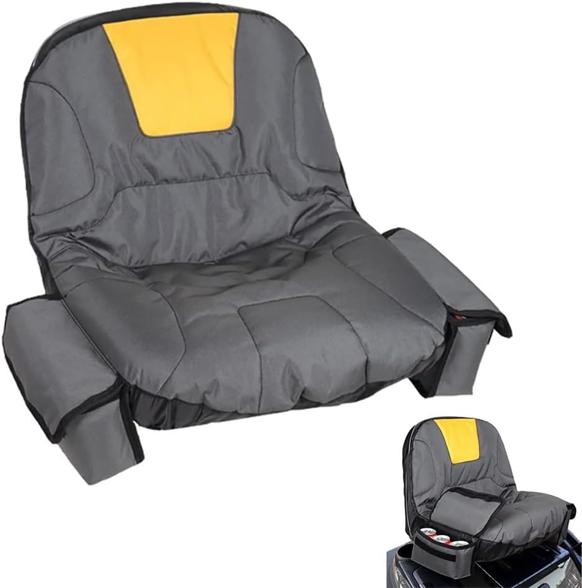 Housse de Siège Tracteur Tondeuse pour Toro 523Dxi Diesel Lawn Tractor 1998-2002, Universel Oxford Coussin de Siège Confort Étanche Résistante Antidérapante,A/Grey