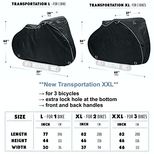 Team Obsidian: Bike Covers | Styles - Outdoor Storage Or Transportation/Travel | Waterproof, Heavy Duty, 600D, 300D, Or 210D Oxford Ripstop Materials | Sizes L, Xl, Xxl For 1,2 Or 3 Bikes | Offers Constant Protection Through All 4 Seasons #TOP4