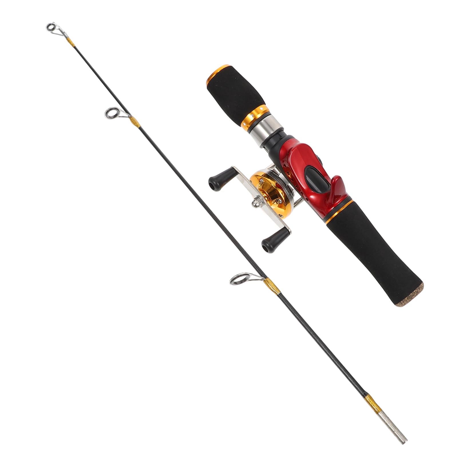 Sosoport 1stk EIS Angelrute Küstenangelrute Fischfangstange Winter Fischfangzubehör Küstenstange Ködern Garnelen Kind Gfk Kurzer Abschnitt Garnelenstäbchen