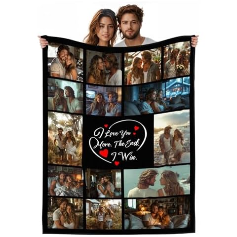 Stepdiy Custom Blanket with Picture | Personalized Blanket for Adults | Custom Blankets with Photos for Him Her Mom Dad | Personalized Birthday Gift for Women (60"X80", 15 Photos) Cover