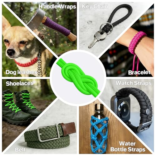 HOKINETY Paracord Rope 750lb - Parachute para Cord 4mm 11 Strand Spool Rope Utility Nylon String for Outdoor Camping Survival Utility Tent Crafting DIY Projects - Orange 1000ft by HOKINETY - Image 4