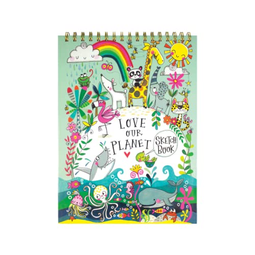 Carnet de croquis pour enfant Rachel Ellen Love Our Planet pour aimer la nature
