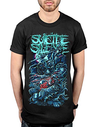 Official Suicide Silence Grim Reaper T-Shirt Deathcore Music Album Chris Garza Black
