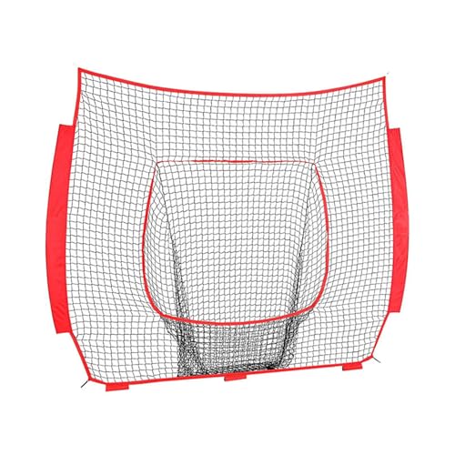 Rebounds - Red deflectora de entrenamiento de 7 x 7 pies, red de repuesto de béisbol resistente para lanzar, golpear, campo, fácil configuración, red de práctica