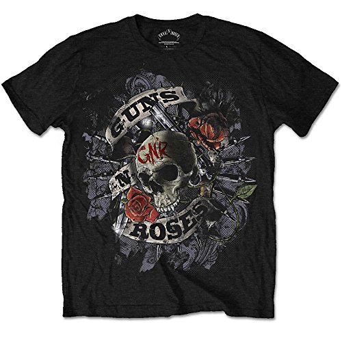 Rockoff Trade - T-shirt - taille normale - Col ras du cou - Manches courtes Homme - Noir - Large