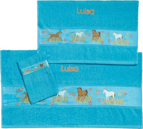 Erwin Müller Kinder-Handtuchset, Frottier-Set 3-TLG. mit Namen...