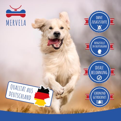 MERVELA® Rinder-Dörrfleisch für Hunde 500 g | 100% Rind | Monoprotein