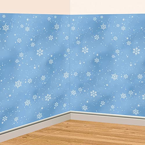 Rouleau de neige d'hiver multicolore amscan pour décors de vitrines commerçantes