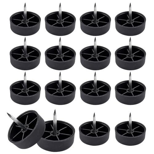 Piutouyar Lot de 12 patins réglables et robustes à clouer sur les meubles, les chaises, les pieds de chaise, protection du sol (34 mm x 13 mm)