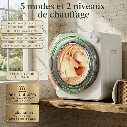 Sèche-linge électrique compact HOMCOM idéal pour dortoir étudiant - 3