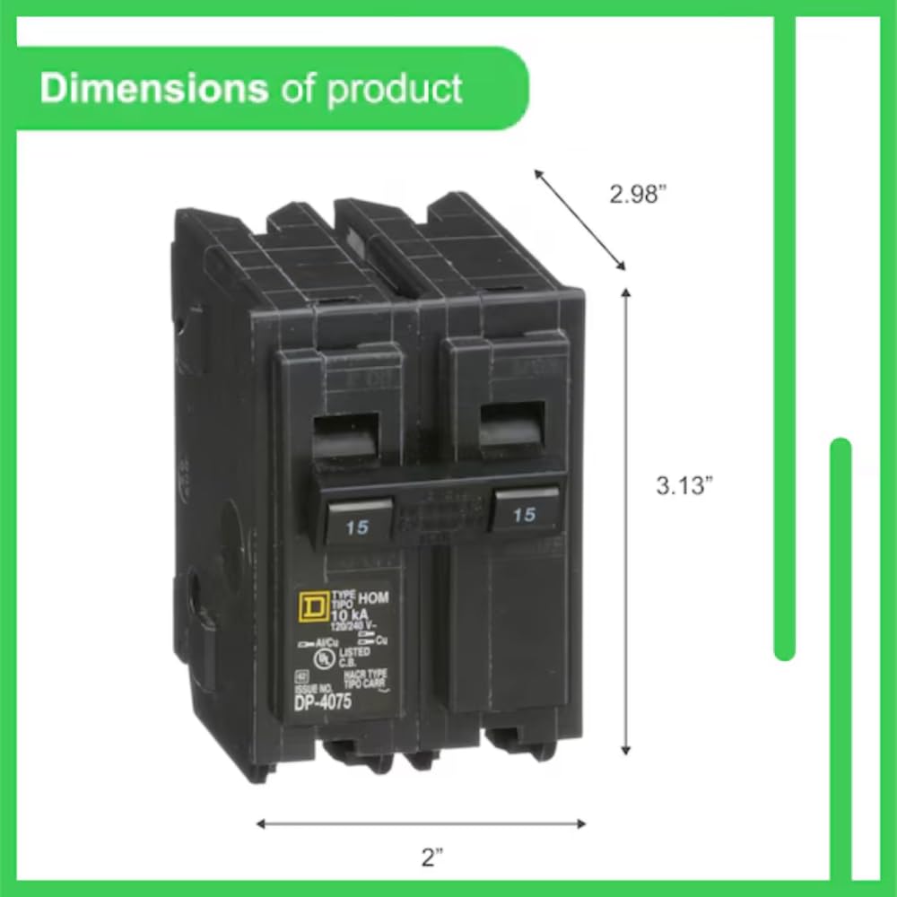 FalconSupply Genuine Square D HOM215 Circuit Breaker Kit Bundle (1