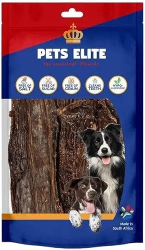 Pets Elite Large Jerky Flats – Natural Dog Chews for Joint Support, Dental Care, Long-Lasting Chewing, No Artificial Ingredients, Grain-Free (Small)
