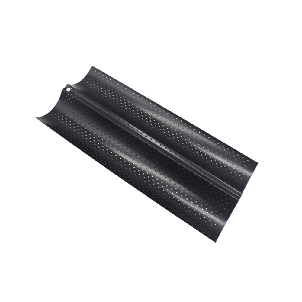 ETiME Plaque de cuisson pour baguettes avec revêtement antiadhésif 2 baguettes noires