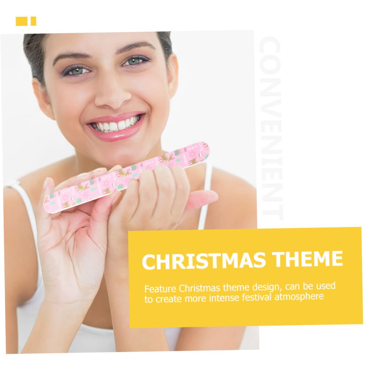 75pezzi Unghie Natalizie Per Manicure e Pedicure Grit Per Nail Art Design e Portatile Per Trattamento Unghie Festive