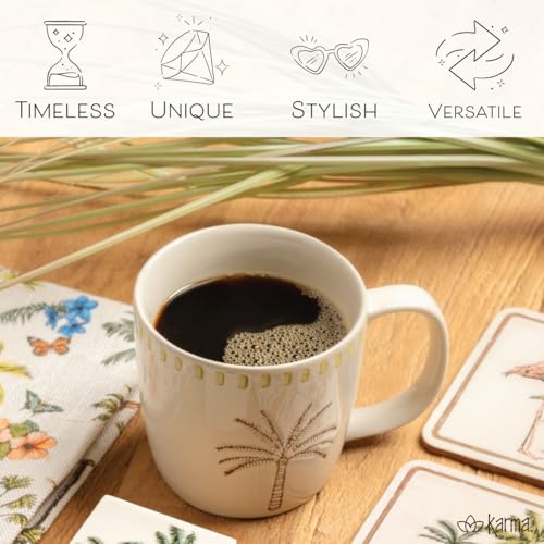 Karma taza de cerámica palm tree 10 oz miniatura 5