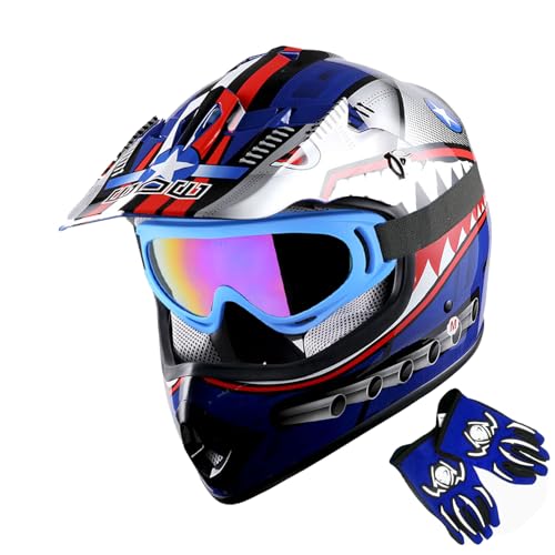 1Storm Youth Motocross Helmet & Goggle Bundle