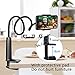 PEYOU Phone Holder for Bed, 【Widen Base】 Gooseneck Phone Holder for Desk, Flexible Sturdy Arm & 360 Adjustable Clamp Clip, Overhead Mount Stand, Compatible with iPhone 13 Pro 12 11, Galaxy S21 More