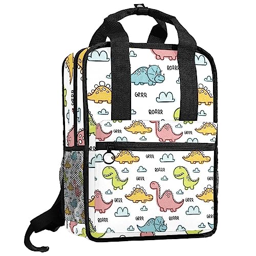 Sac à dos dinosaure enfant multicolore avec bretelles ajustables 35cm