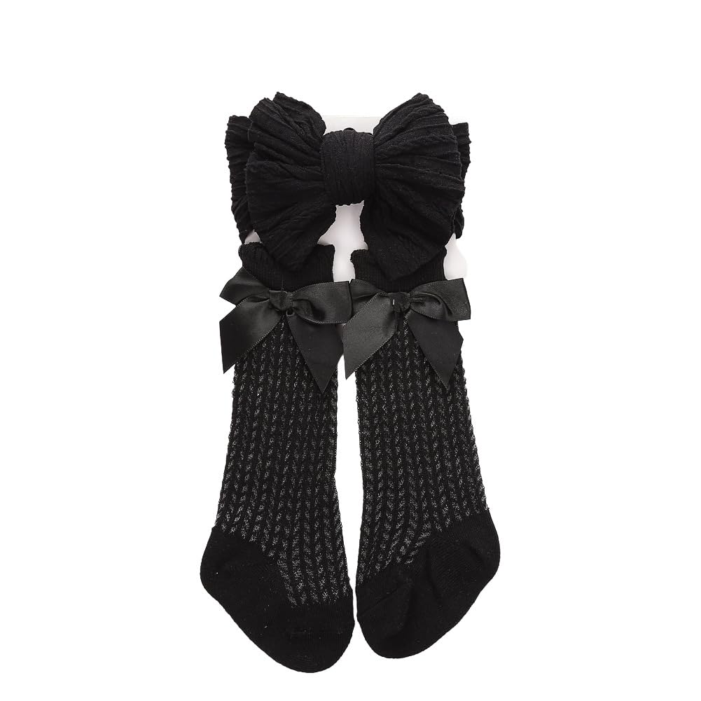 Baby Girl Headband, Baby Socks Baby Headbands Tight Baby Head Bands Girls Hairbands Elastic Hair Band Bows Hair Accessories for Newborn Infant Toddler