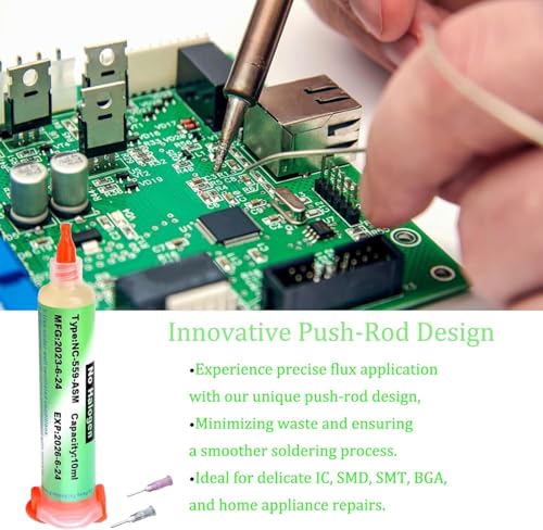 Image of Solder Flux,559 No Clean Soldering Flux Paste,Lead Free Rosin Flux,10cc Tacky Soldering Flux,Soldering Liquid Flux for Electronics,For BGA,SMD,USB Socket Repairing