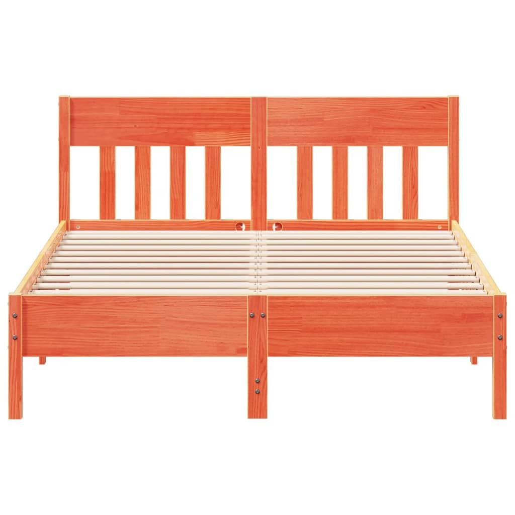 vidaXL Letto senza Materasso Marrone Cera 120x200 cm in Legno di Pino