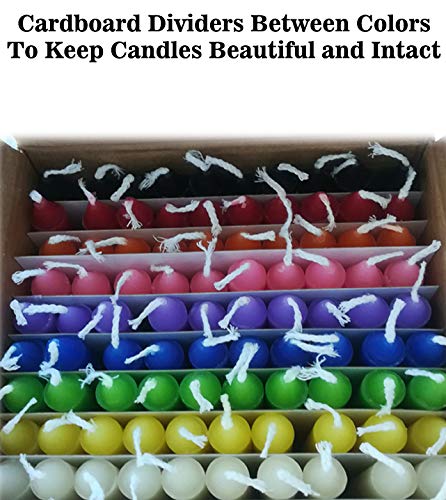 Chime Candles for Spells, Rituals, Birthday Party Congregation (100, 10 Assorted Colors) - Thumbnail 4