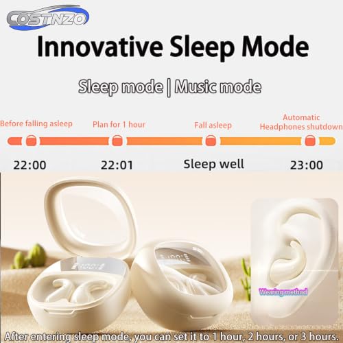 Image of Innovation Sleep Mode, Sleep Earbuds for Side Sleepers (Beige) | Comfortable Side Sleeping, Invisible Earbuds, Non-In-Ear Design Focused On Ear Canal Health, Sleeping Headphones