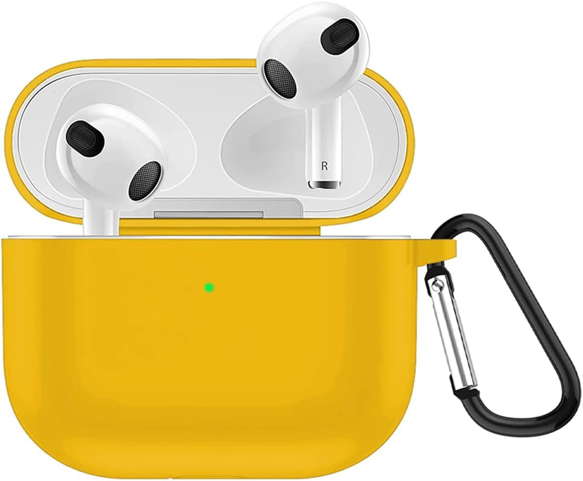 AirPods第3世代本体 ホワイト 充電ケース＋専用ケース（イエロー） Amazon | AirPods3 用 ケース (2021発売) AirPods 第3世代 ケース