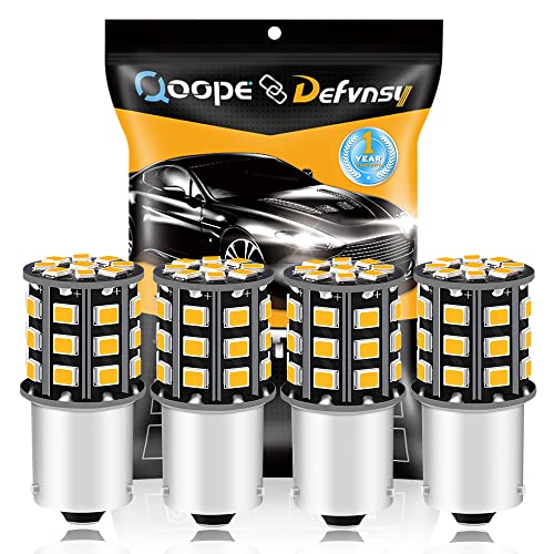 DEFVNSY - Pack de 4-1056 BAU15S 7507 12496 5009 PY21W Ambre/Jaune Super Bright 12-24V DC 2835 33SMD Ampoules LED pour Clignotants Clignotants Feux de Position latéraux