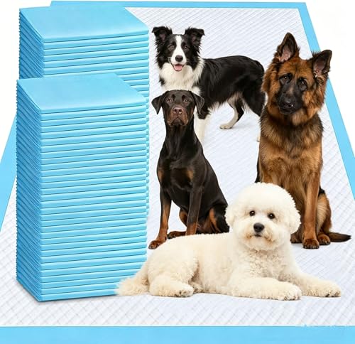 Image of Puppy Pee Pads for Dogs 36 inchx55 inch 100 Count, Extra Large Dog Pee Pads, Leak-Proof & Super Absorbent Dog Pee Pads, Thicken Disposable Potty Pads Puppy Training Pads for Cats Rabbits