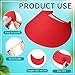 48 Pack Adjustable Foam Visors with Coil Bands Assorted Color Bulk Kids Visor Foam Visors Craft Sun Protection Visor Hat for Kids Arts Crafts Camping Trips Golf and Tennis, 6 Colors